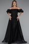 Long Black Beaded Evening Dress ABU5154