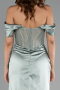 Mint Long Satin Evening Dress ABU5130