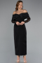 Midi Black Cocktail Dress ABK2406