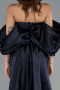 Long Navy Blue Beaded Evening Dress ABU5169