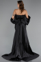 Long Black Beaded Evening Dress ABU5169