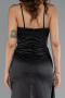 Long Black Satin Prom Gown ABU5171