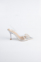 Silver Leather Evening Shoe AB1145