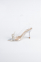 Silver Leather Evening Shoe AB1145