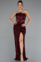 Long Burgundy Evening Dress ABU5185