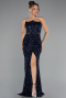 Long Navy Blue Evening Dress ABU5185