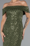 Long Olive Drab Evening Dress ABU5186
