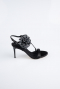 Black Satin Evening Shoe AB1144
