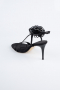 Black Satin Evening Shoe AB1144