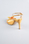 Yellow Satin Evening Shoe AB1151