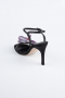 Black Satin Evening Shoe AB1151