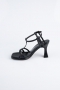 Black Leather Evening Shoe AB1153