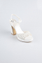 White Beaded Evening Shoe AB1154