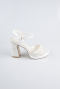 White Beaded Evening Shoe AB1154