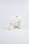White Beaded Evening Shoe AB1154