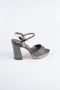Platinum Beaded Evening Shoe AB1154