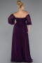 Dark Purple Long Chiffon Oversized Evening Dress ABU2597