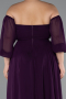 Dark Purple Long Chiffon Oversized Evening Dress ABU2597