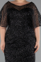 Black Midi Plus Size Cocktail Dress ABK2372