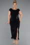 Black Midi Plus Size Party Dress ABK2340