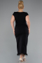 Black Midi Plus Size Party Dress ABK2340