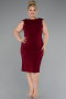 Midi Burgundy Plus Size Party Dress ABK2422