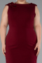 Midi Burgundy Plus Size Party Dress ABK2422