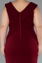 Midi Burgundy Plus Size Party Dress ABK2422