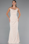 Long Beige Prom Gown ABU5216