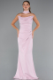 Long Powder Color Prom Gown ABU5216