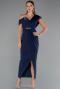 Midi Navy Blue Cocktail Dress ABK2423
