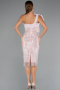 Midi Powder Color Beaded Party Dress ABK2424