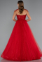 Long Red Special Design Engagement Dress ABU6147