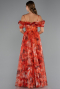 Orange Long Evening Dress ABU5133