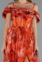 Orange Long Evening Dress ABU5133