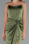 Olive Drab Long Satin Prom Gown ABU3474