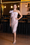 Midi Powder Color Beaded Party Dress ABK2424
