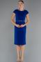 Midi Sax Blue Cocktail Dress ABK2428