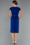 Midi Sax Blue Cocktail Dress ABK2428