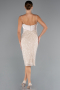 Midi Beige Cocktail Dress ABK2429