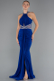 Long Sax Blue Evening Dress ABU5258