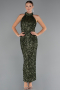 Long Olive Drab Evening Dress ABK2474