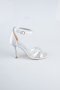 Silver Satin Evening Shoe ABS1155