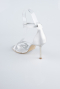 Silver Satin Evening Shoe ABS1155