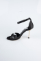 Black Satin Evening Shoe ABS1155