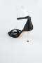 Black Satin Evening Shoe ABS1155