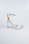Silver Satin Evening Shoe ABS1157