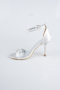 Silver Satin Evening Shoe ABS1157