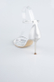 Silver Satin Evening Shoe ABS1157