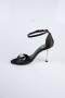 Black Satin Evening Shoe ABS1157